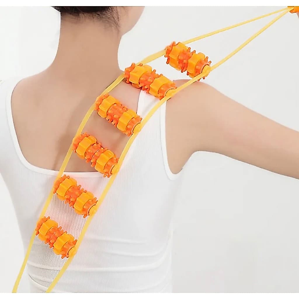 Rolo Massageador Corporal Manual Portátil Anti Estresse e Relaxamento Muscular