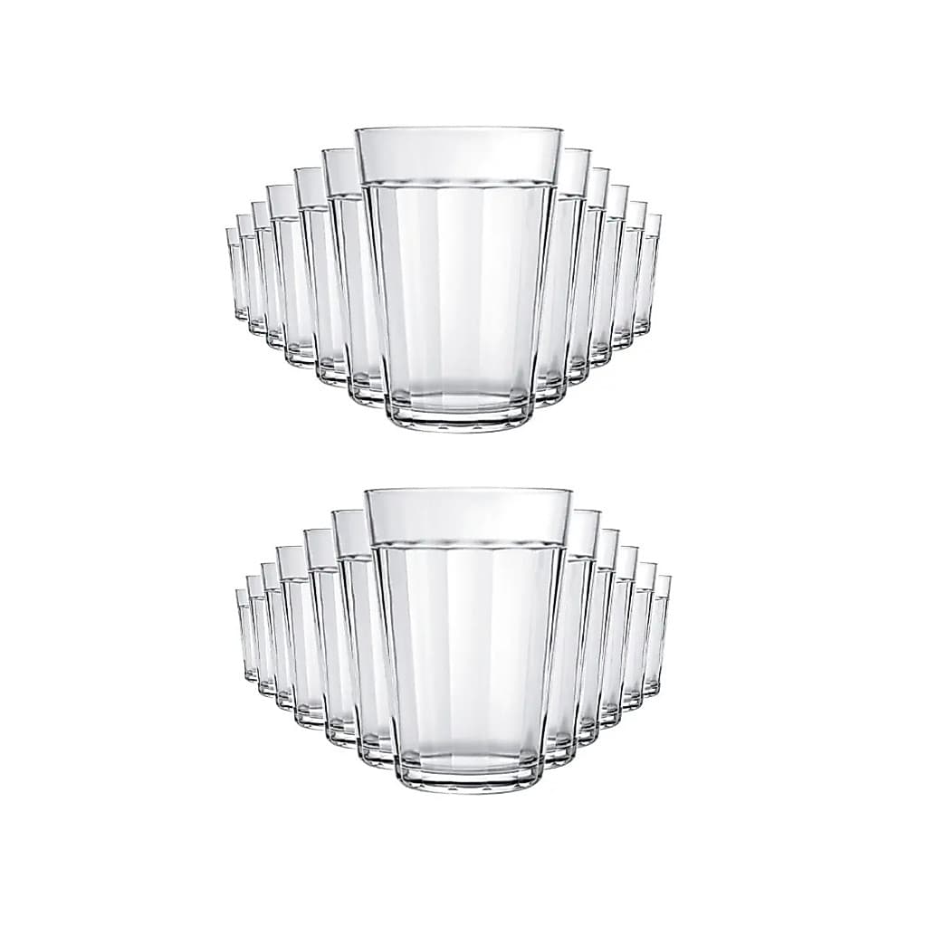 Copo Americano 190ml de Vidro Transparente | Kit com 6, 8, 12, 24 ou 30 Copos | Resistente para Água, Suco, Cerveja