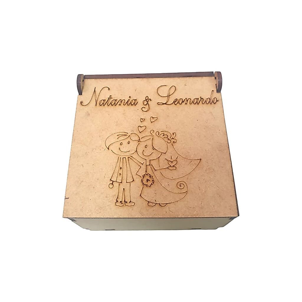 Kit 12 Caixas Caixinhas Casal Noivos Casamento Lembrancinha Em Mdf UD