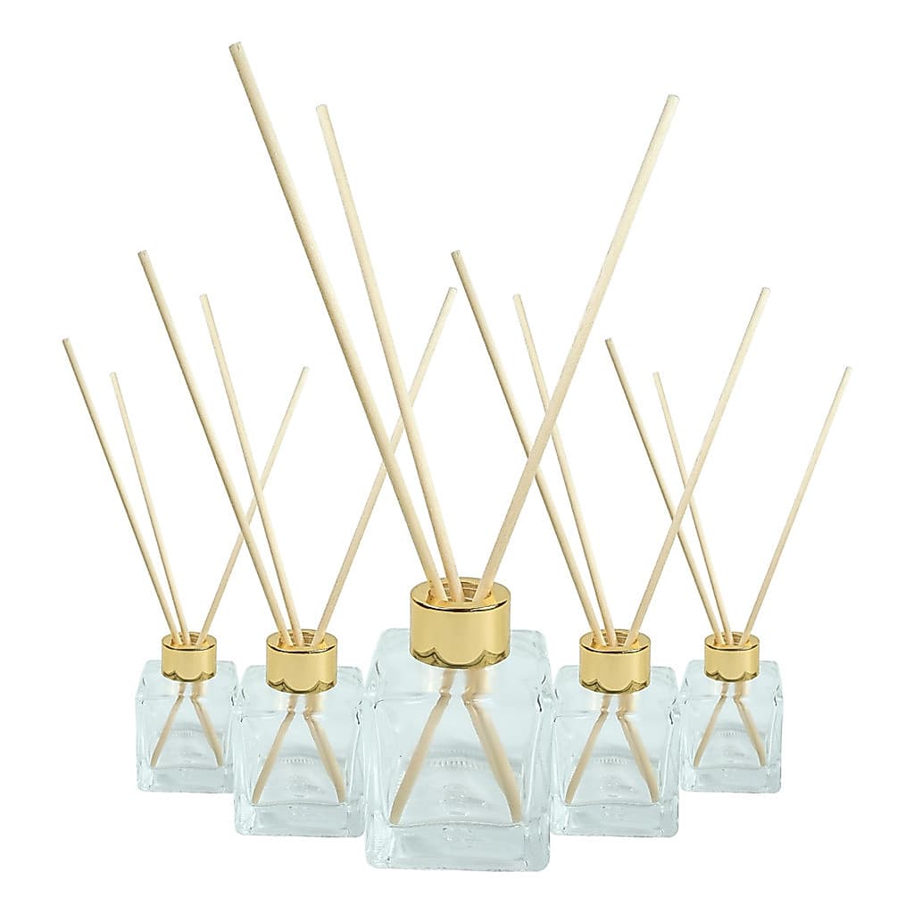 Frasco Cubo 100ml Difusor Aromas Luxo Incolor kit 10 Com Tampa