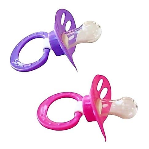 Chupeta Plus Bico Redondo 100%  Silicone  2 Unidades Para Menina Baby Nany