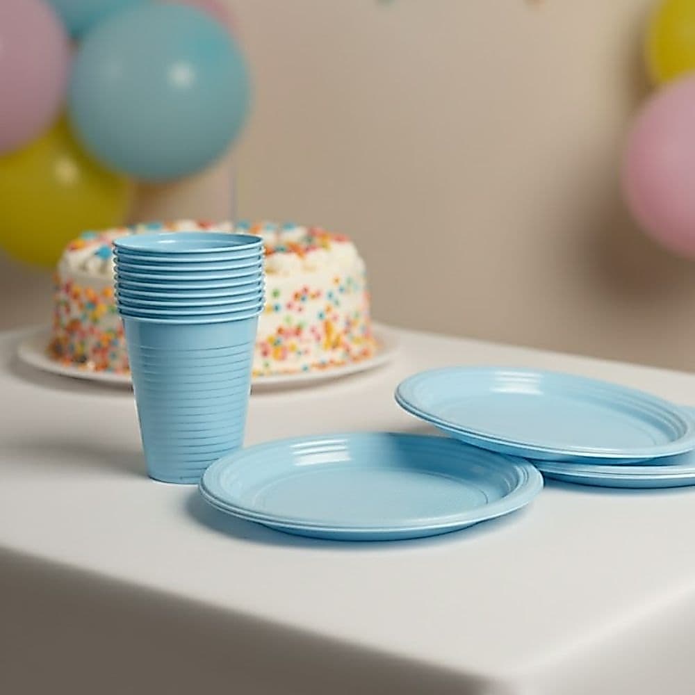 Kit Festa 50 Copos e 20 Pratos Descartável Completo Decoração Festa Infantil Aniversário