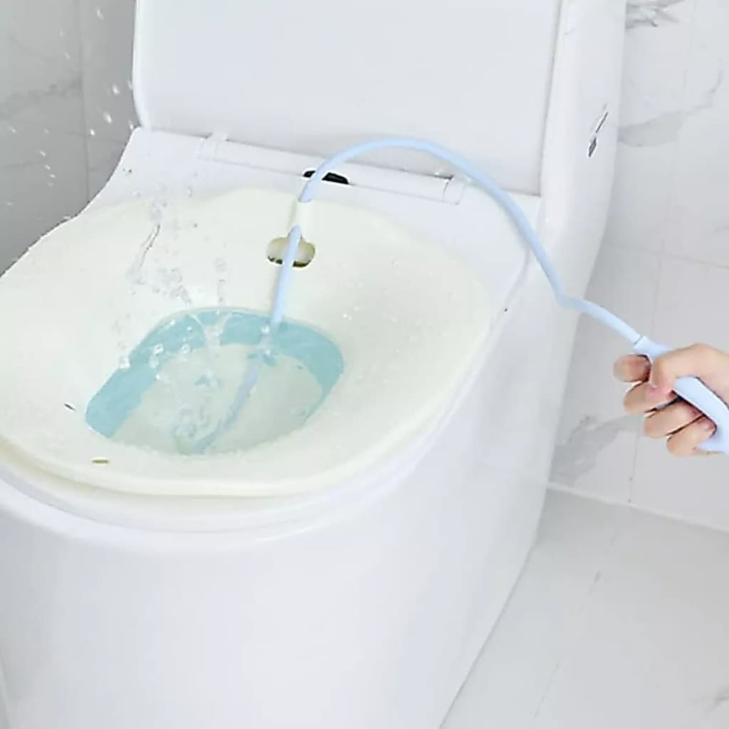 Bacia Para Banho De Assento Dobrável Azul
