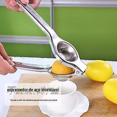 Espremedor De Limão Inox Manual Para Drinks Bebidas Saladas Sucos
