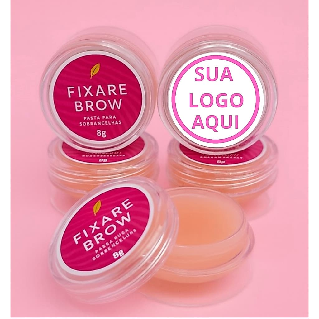 KIT 10 PASTAS MODELADORES PARA SOBRANCELHAS (PERSONALIZADAS) + ESCOVINHAS SOAP BROW ATACADO 8G