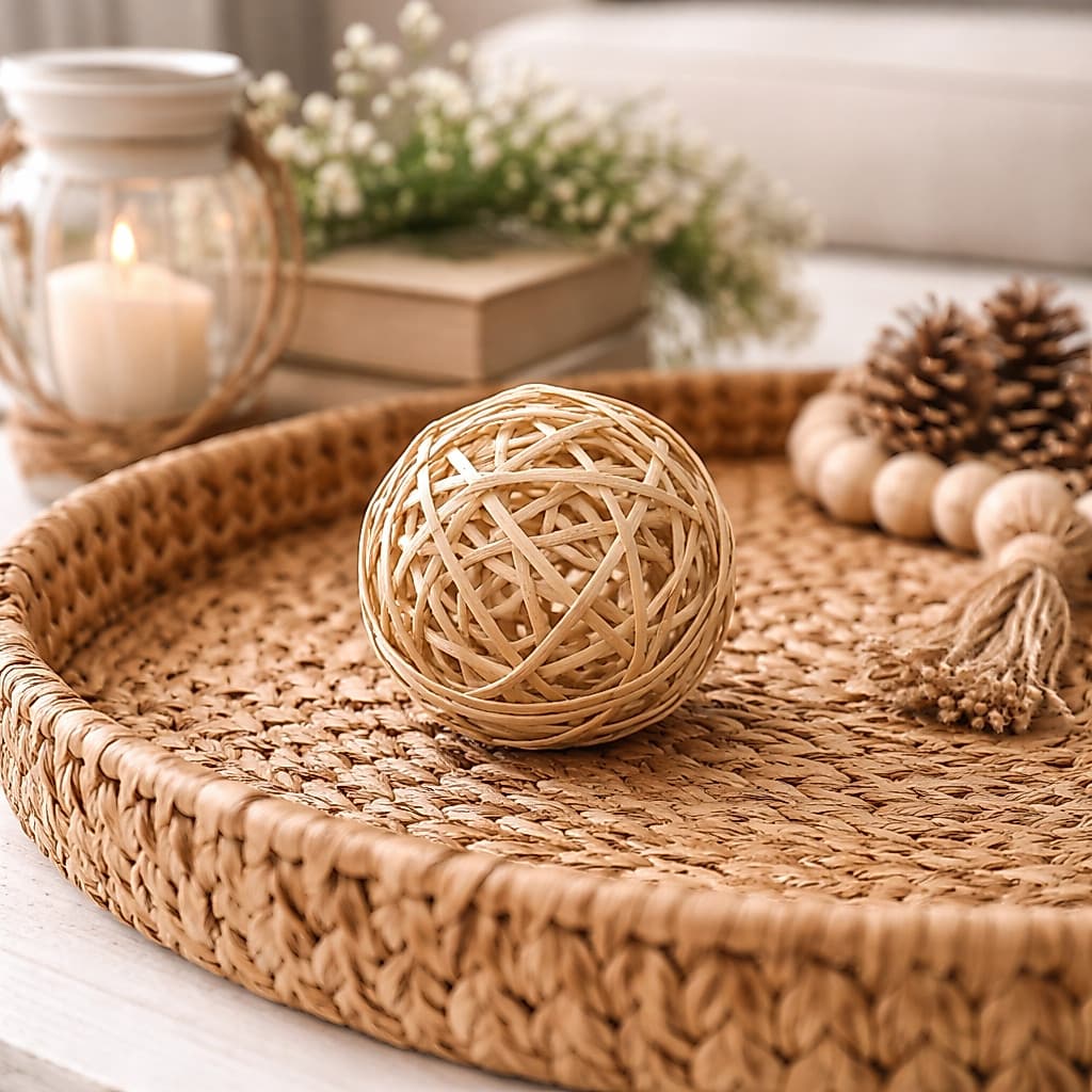 Enfeite de Bola em Rattan Bolas De Vime Bolas De Árvore De Natal Decorativas Decoração Bandeja Vasos