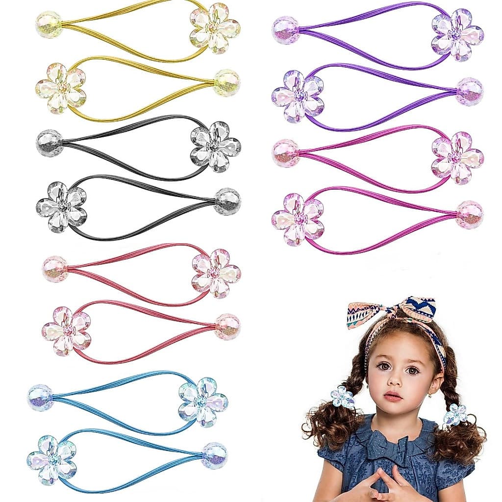 Kit 12 Laços de Cabelo para Crianças com Camélia  Conjunto Misturado e Macio Para Presentes Infantis e Festas