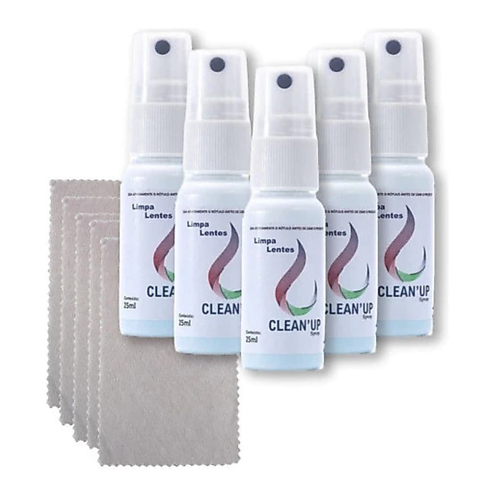 Kit Limpa Lentes Óculos Telas Celular Note  Flanelas Clean Up Brilha Lentes