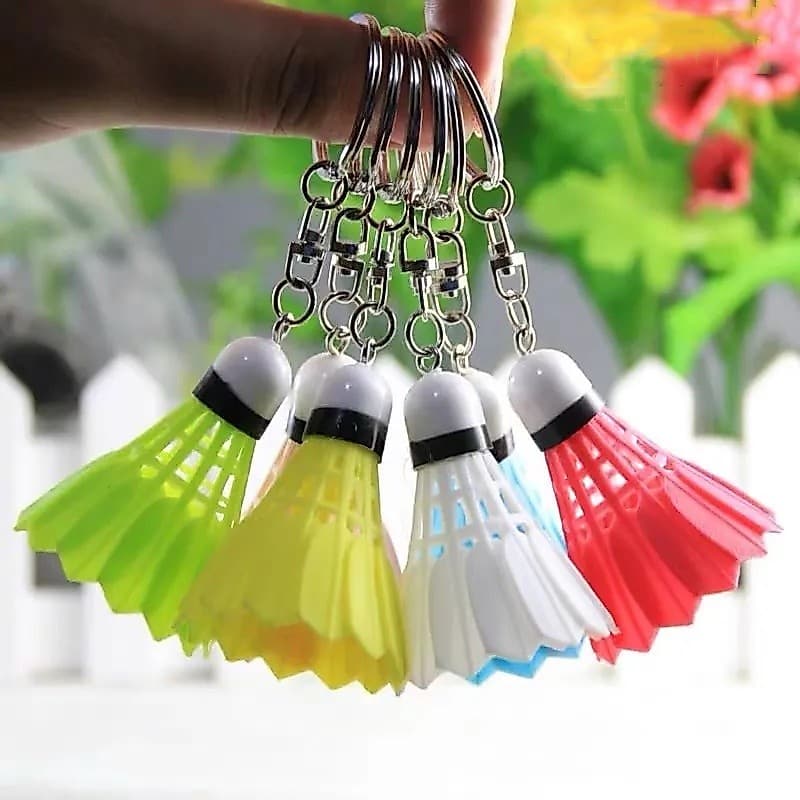 Criativo 3D Mini Badminton Pingente Chaveiro Bonito PVC Peteca Saco Pendurado Ornamento Carro Trinket Esporte Fãs Presen