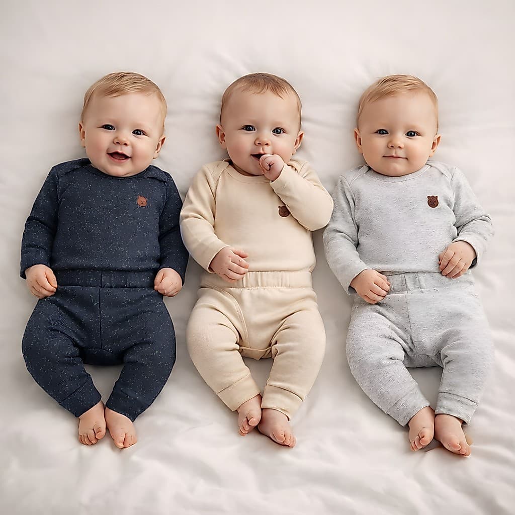 Kit 2, 3 ou 5 Conjuntos Bebê Menino Body Manga Longa + Calça Mijão Inverno RN ao GG | Roupa Bebê