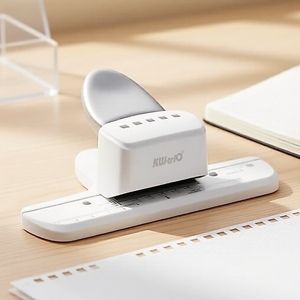 KW-triO 1 furador de 4 furos quadrado com espaçamento de 8,5 mm para papel A4/A5/A6; ideal para cadernos, álbuns de