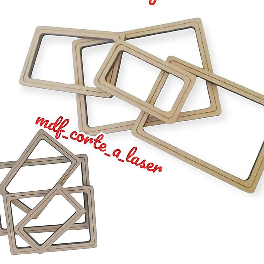 1 Bastidor Retangular 19x12 MDF CRU para Emoldurar o seu Bordado