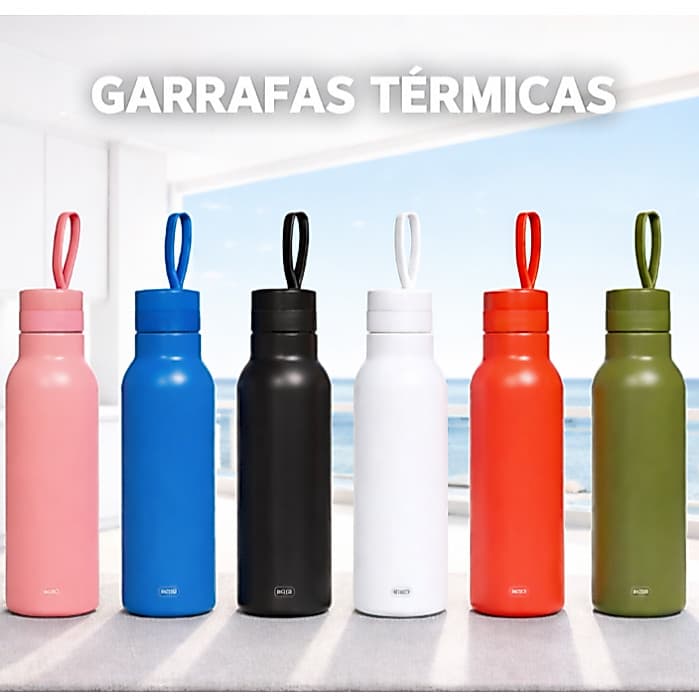 Garrafa Color 500ml Mor Isolamento Térmico
