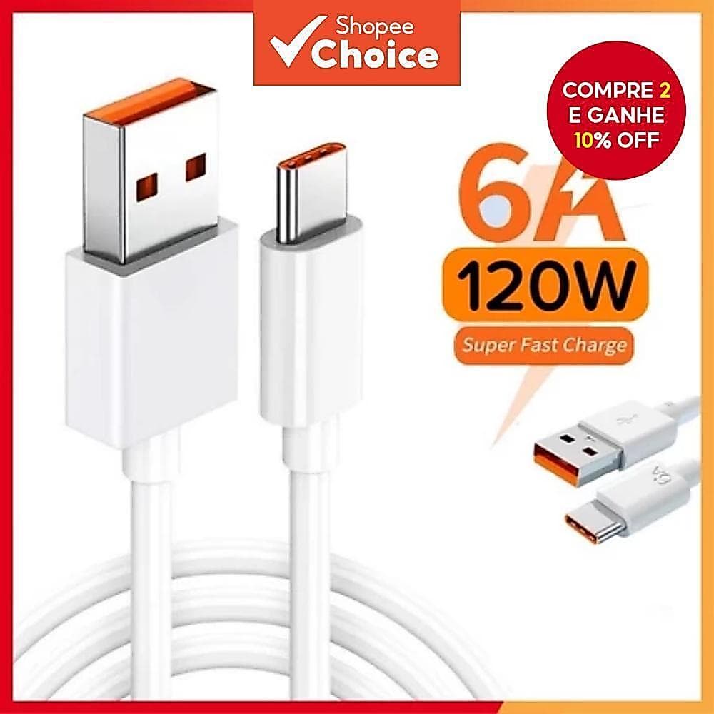 Cabo De Carregamento Rápido Turbo Extremo De 120w Usb Tipo-c 6a