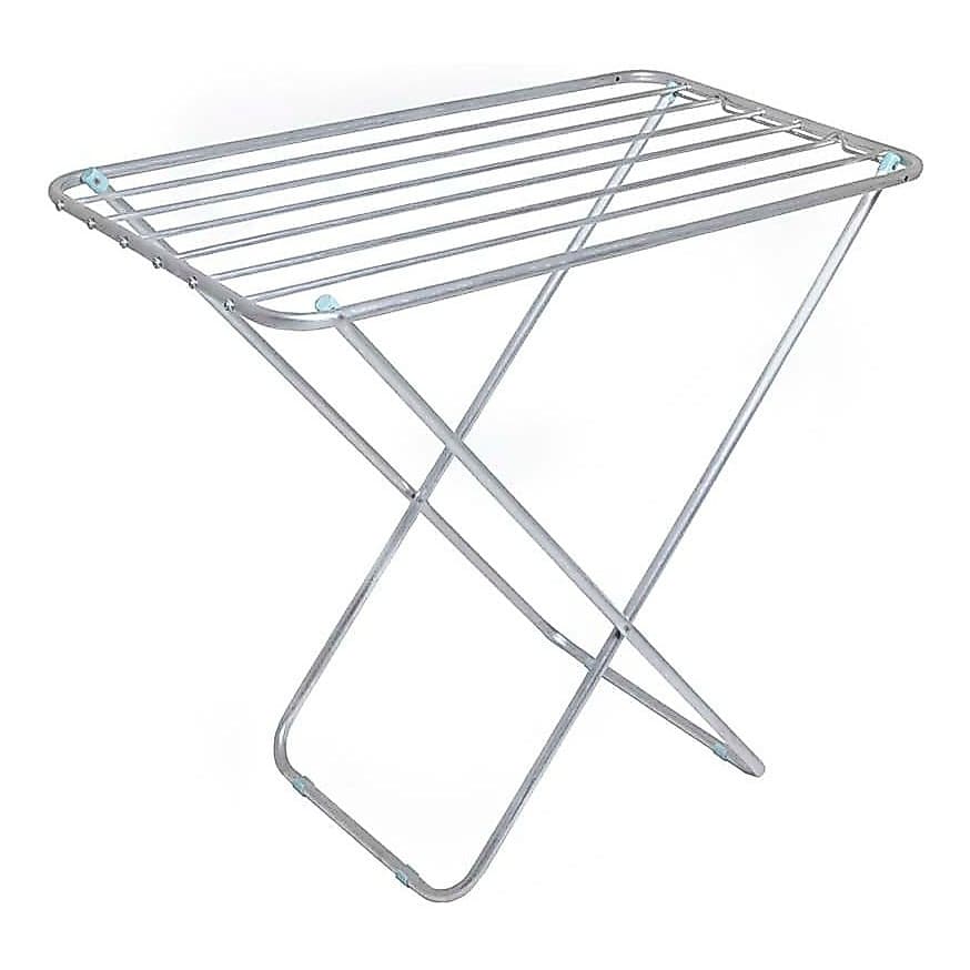 Varal de Chão Sem Abas Slim Aluminio Mor Cinza Grande Lavanderia Roupas Secagem Resistente