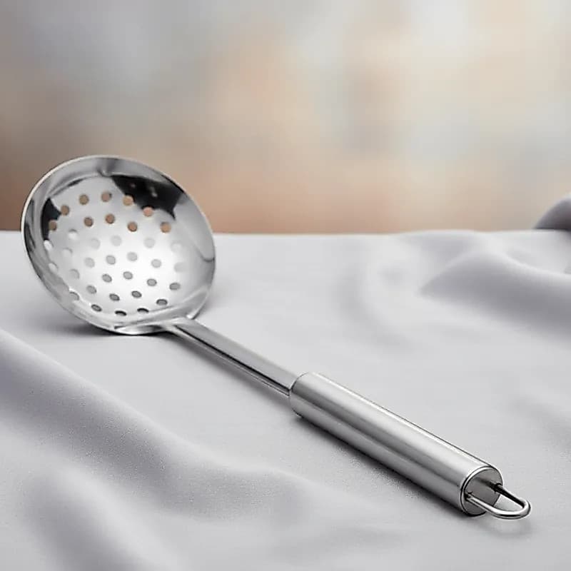 Escumadeira / Espumadeira Aço Inox Stain 20cm Prateado