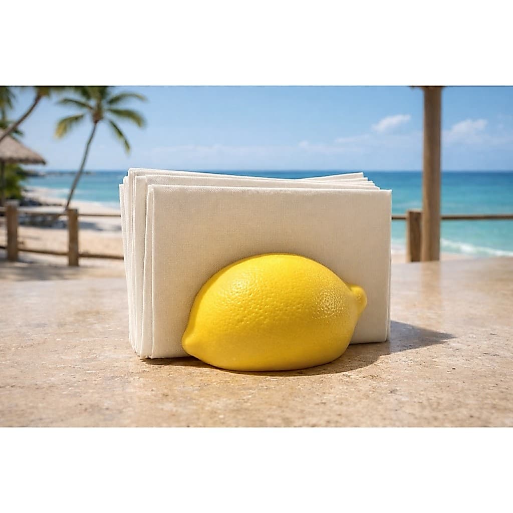 Porta Guardanapo Limão Siciliano - Decorativo Mesa Posta Cozinha Praia Minimalista em Impressão 3D