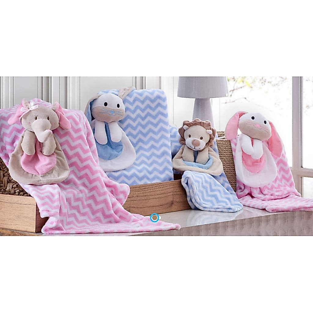 Manta com  Naninha bebe Pelúcia Microfibra Toque Macio
