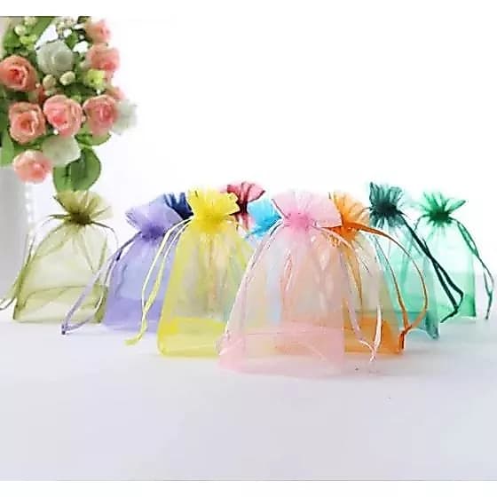 Kit Com 10/20/30/40 Pçs Saquinho Organza Saco 13 X 18cm Para Lembrancinhas Casamento Decoração Presente