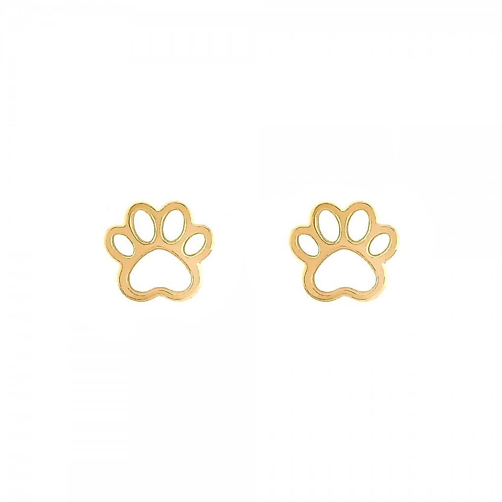 Brinco Pet Patinha Cachorro Semi Joias Folheado Ouro 18k