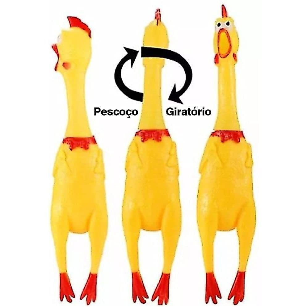 Galinha Frango Borracha Mordedor Cachorro Pet Faz Barulho / Brinquedos Cachorro