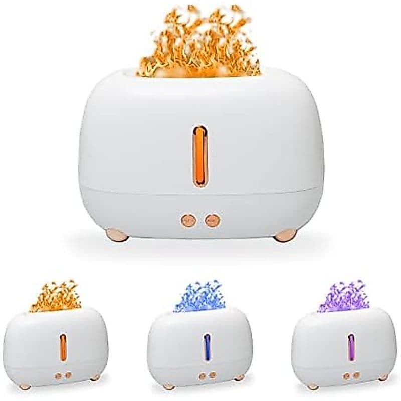 Umidificador Difusor De Chama Multicolorido Bonito , Terapia De Aroma De Óleo Essencial Com Proteção Automática Sem Água