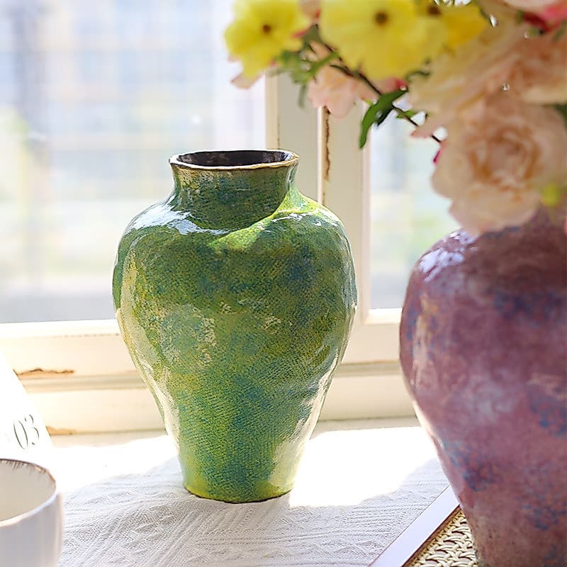 [Novo produto] Jingdezhen vaso de cerâmica feito à mão vaso criativo arranjo de flores hidropônicas Hall decoração de me