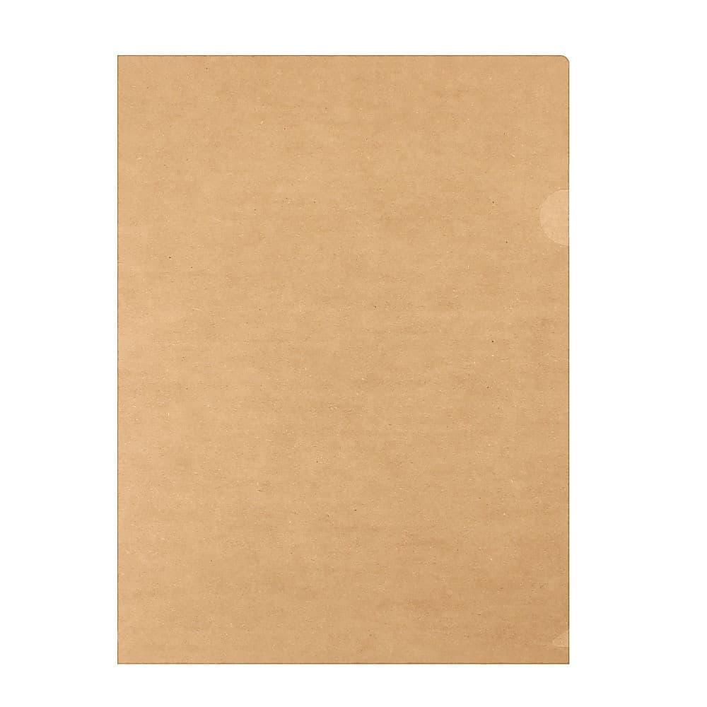 Pasta em forma de L de papel Kraft colorido A4 Inserir saco de arquivo Pasta de armazenamento de arquivo de escritório d