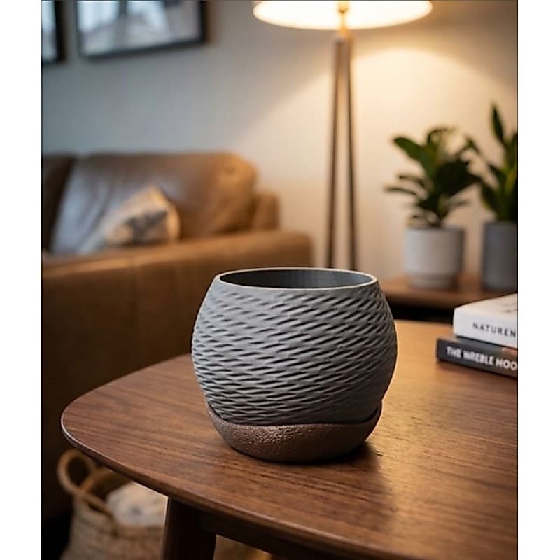 Vaso Ondulante 1 – Design Moderno em Duas Partes