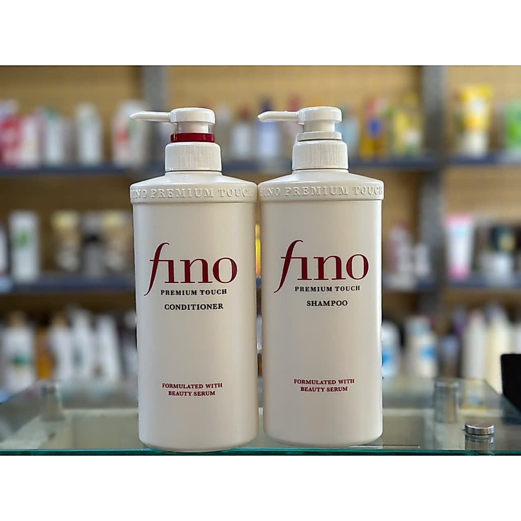 Conjunto de Condicionador e Shampoo para Cabelo FinoPremiumTouch 550ml, fabricado no Japão.