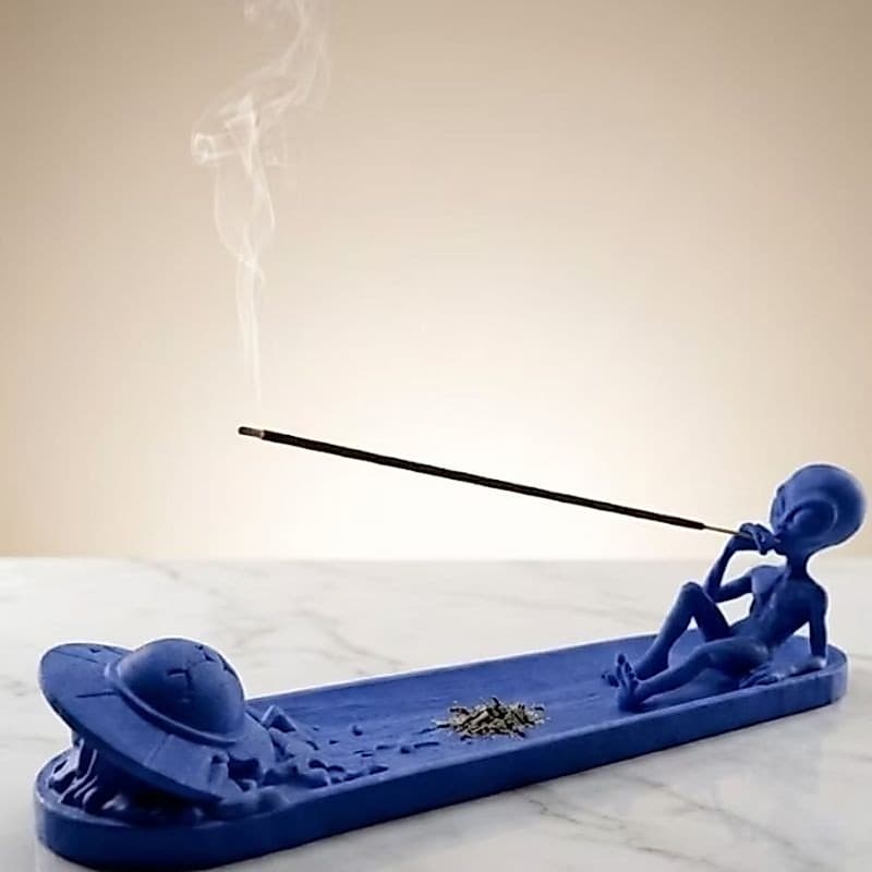 Porta Incenso ET Divertido Decorativo | Suporte Criativo Incensário com Design Alienígena RelaxantePorta Incenso ET Dive