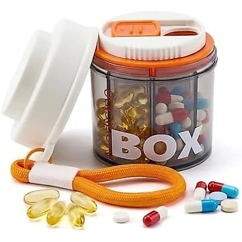 Organizador Bonito De Comprimidos De Viagem Pode Acomodar 4 Tipos , De Medicamentos Projetado Anticonfusão , Estojo Port