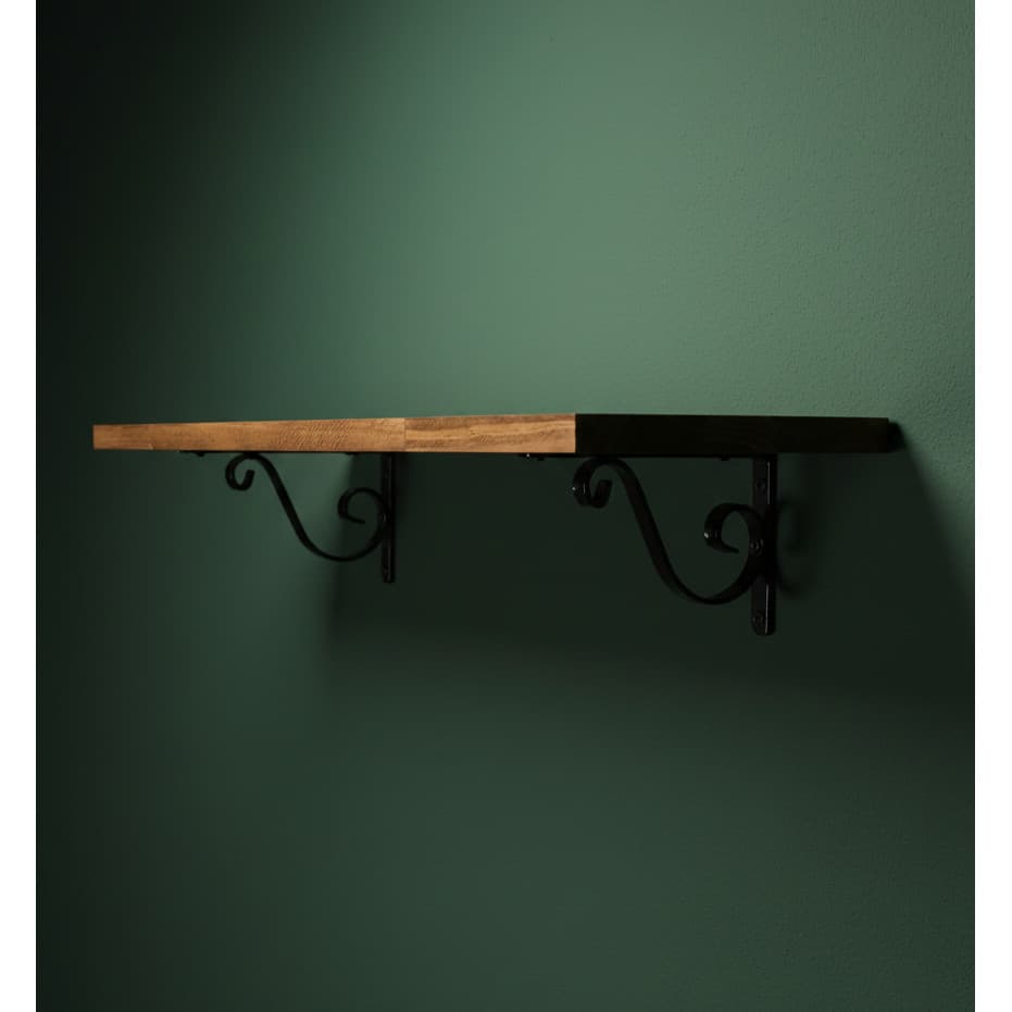 Prateleira 25x80 com Suporte Decorativo