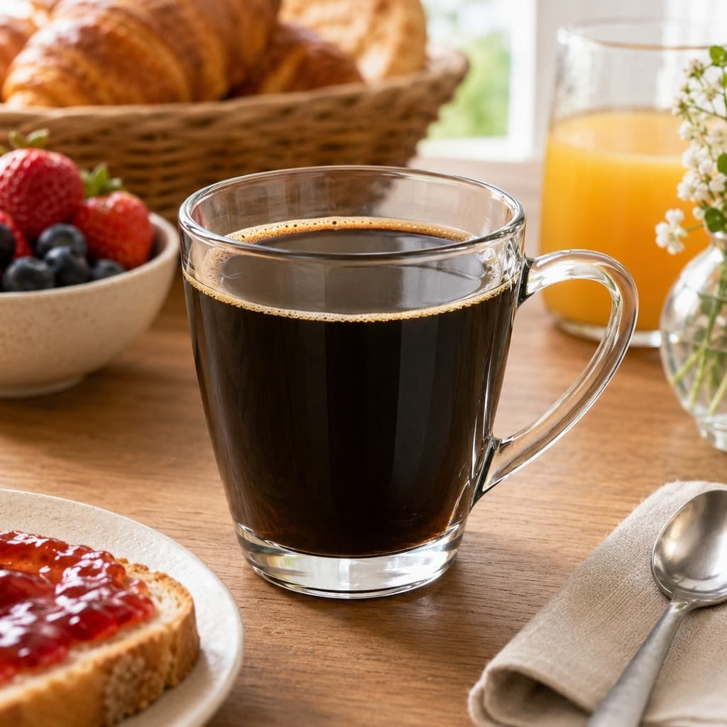 Caneca De Vidro Tarsila 300ml Café Da Manhã Café da Tarde Mesa Posta Brunch Presente
