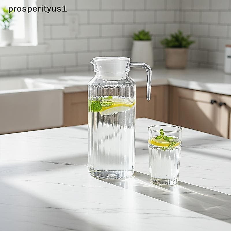 Jarra De Suco De Água PRS , Garrafa Transparente De Plástico Para Armazenar Sucos Frescos E Bebidas Cozinha , Geladeira
