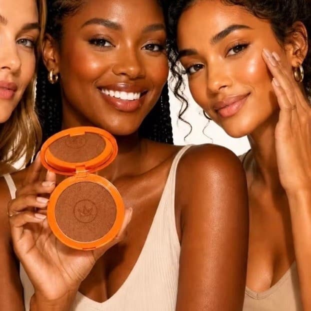 Bronzer Multifuncional Compacto Mari Maria Tropical Tan - Brilho Bronzeado Duradouro - Gold Sparkle