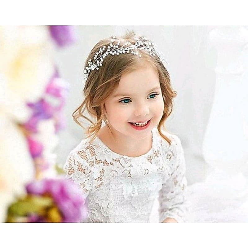 tiara enfeite  de cabelo  para daminha noivinha   arranjo de pérolas