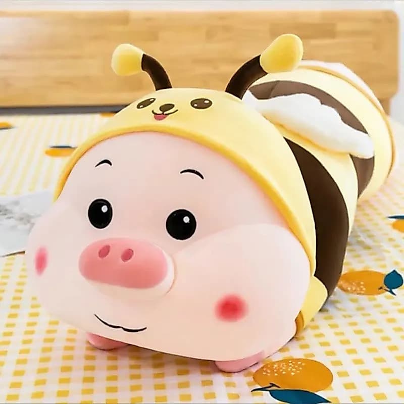 Urso de Pelúcia Yellow Bee Pig em Todos os Tamanhos, Produto de Alta Qualidade de Guangzhou, Material Macio, Ajuda no So