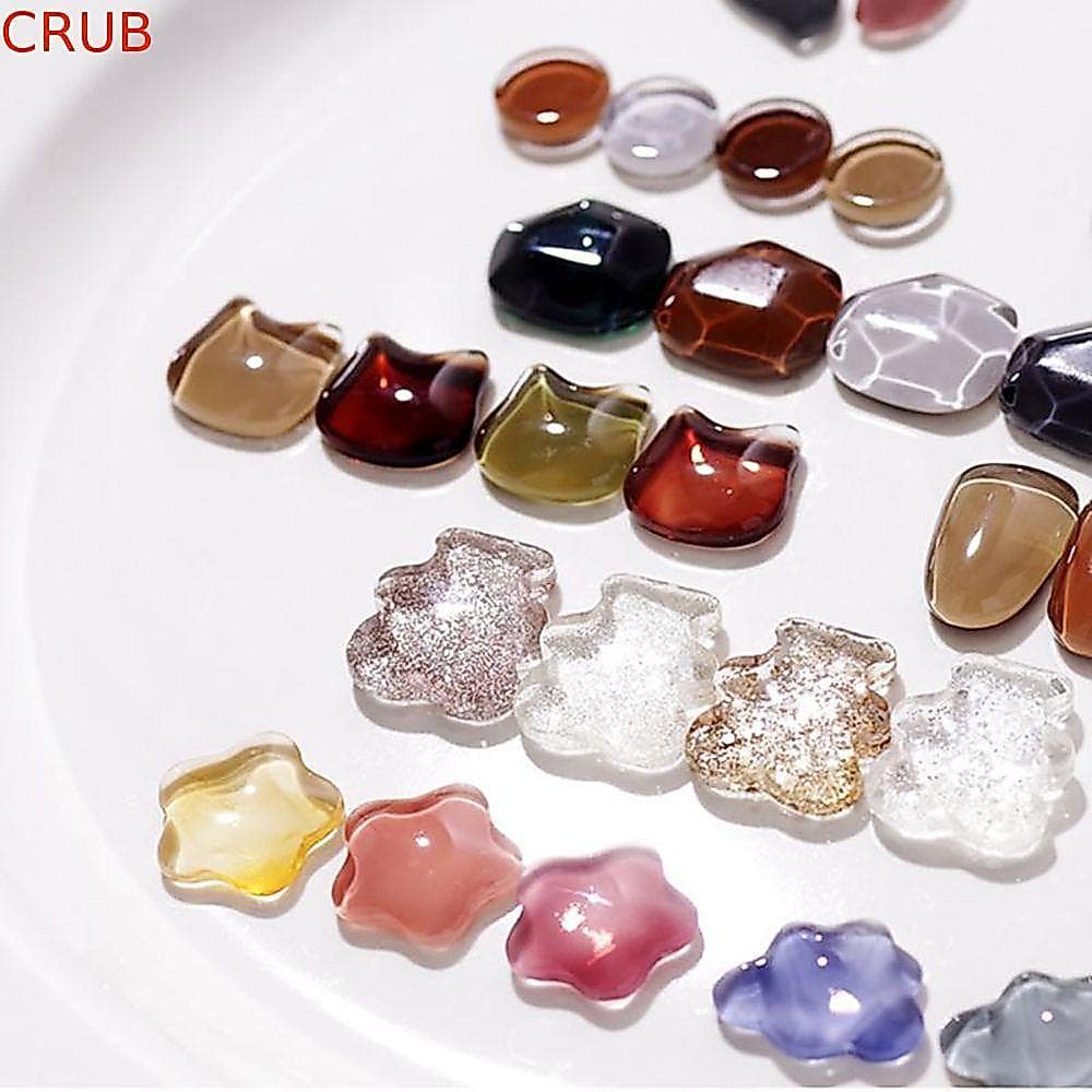 Cartão De Cor De Vidro Amor Moda Exibição Transparente Manicure Urso Ferramenta De Arte De Unha