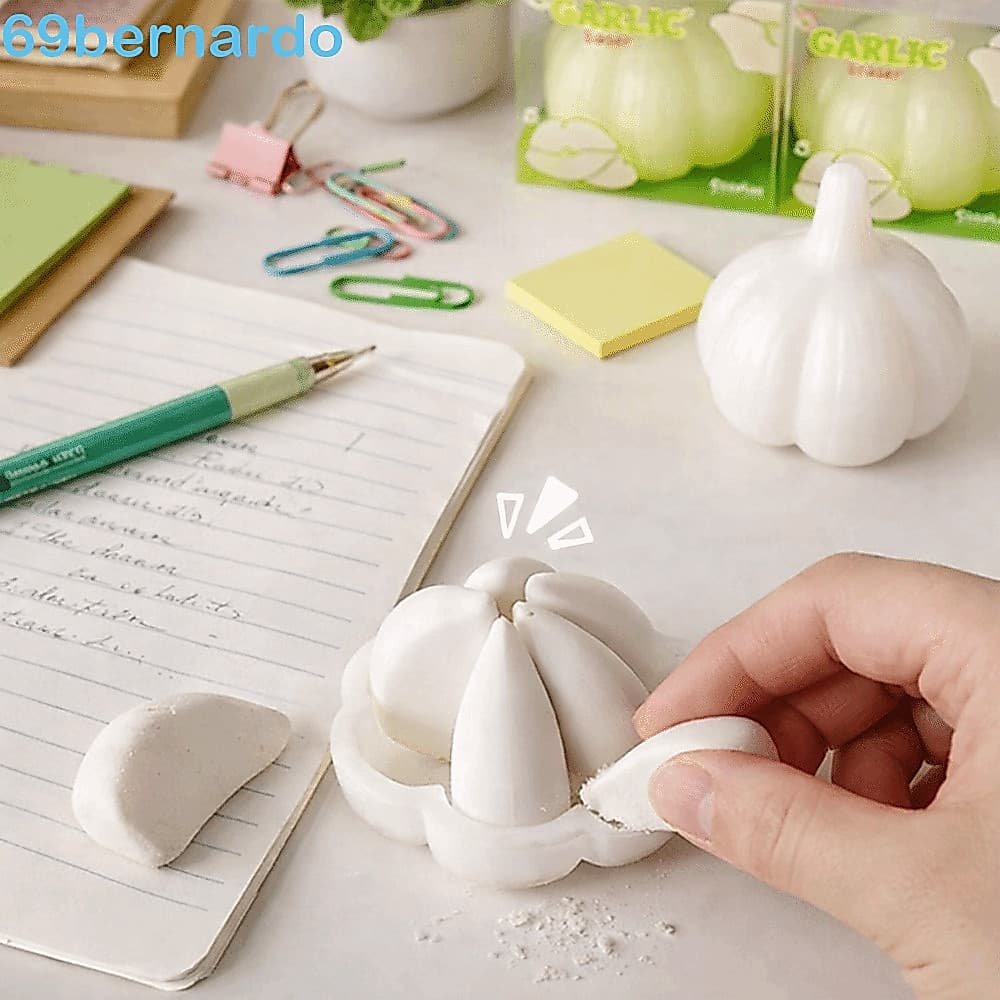 Borracha De Alho BERNARDO , Conjunto Bonito Imitação Criativa , Design Adorável Papelaria De Estudante
