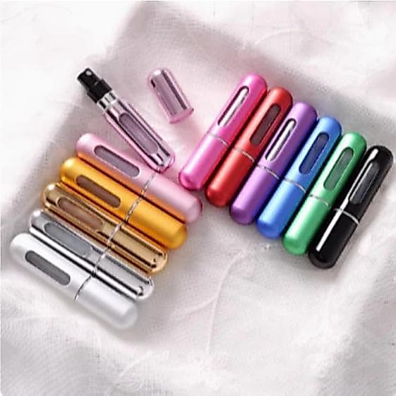 KIT 3/6/12 Pcs Porta Perfume Recarregavel Portatil Spray 5ml