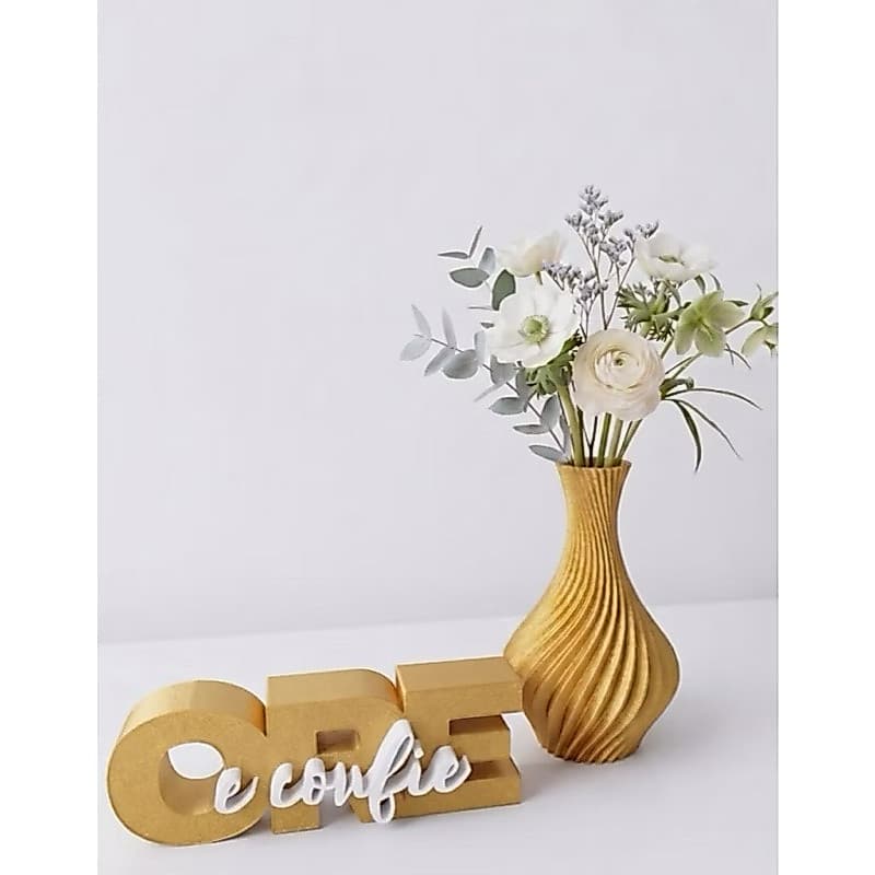 Kit Decorativo Ore e Confie | Vaso Moderno Impressão 3D