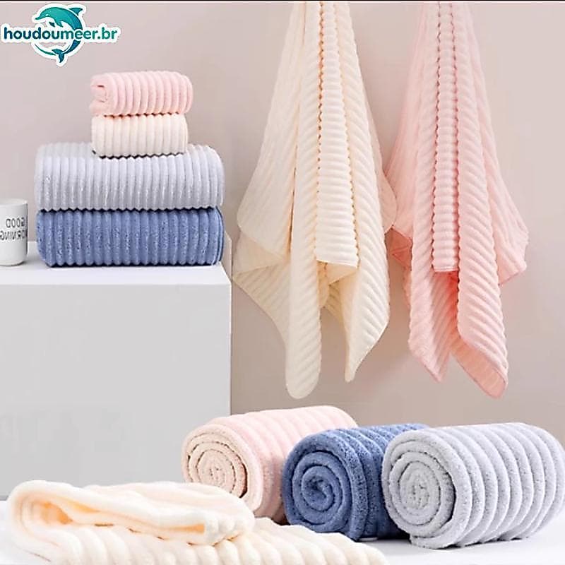 HOUDO 4 Cores Qui Dry Premium Microfibra Toalha De Banho Absorvente Soft Para Presente
