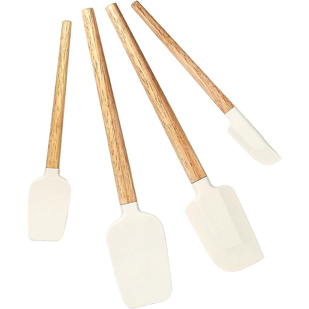 Conjunto de Espátulas de Silicone, Espátulas de Borracha de Grau Alimentício - 4 Espátulas de Borracha Antiaderentes, Es