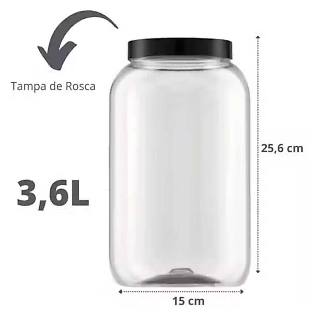 01 (um) Pote de vidro com tampa plástica (palmito). ( * ENVIO EM ATÉ 24 HORAS * )