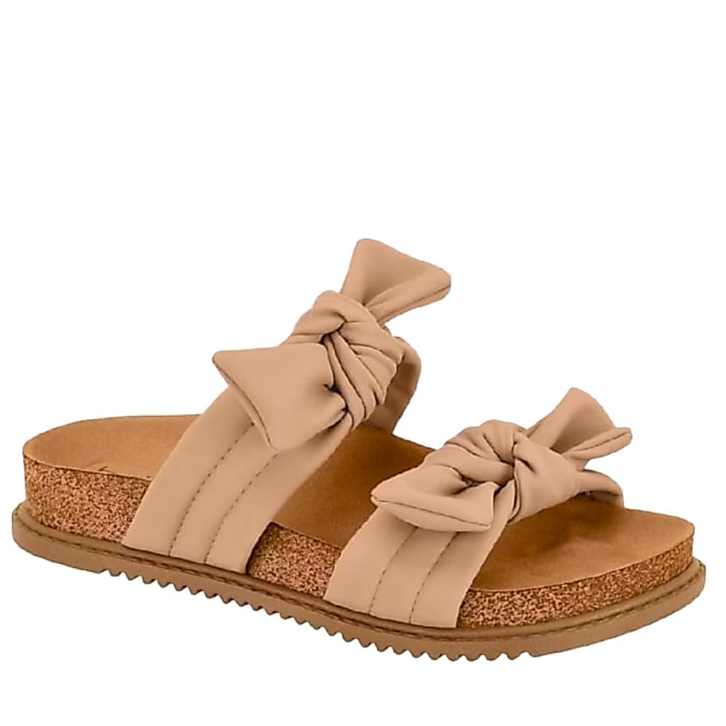 Sandália Feminina Beira Rio Casual Papete 8523.122 Laço Nobuck Confortável