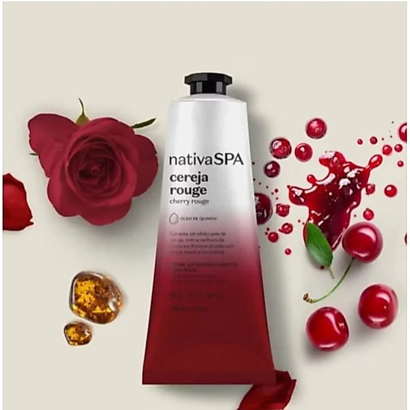 Creme para Mãos Nativa Spa O Boticário Cereja Rouge 50g.