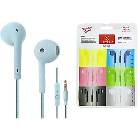 Fones de Ouvido KAPBOM com Fio 3.5mm e Microfone para Ligar (APENAS CORES SORTIDAS)