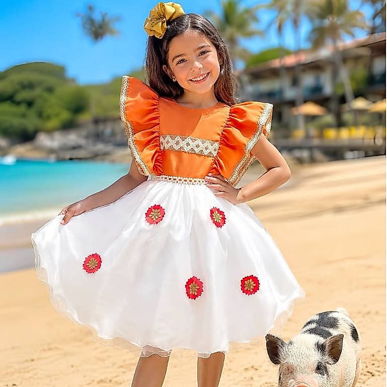 Vestido Infantil Princesa Luxo Menina Rodado Com Tule Festa Infantil Aniversário Casamento Premium