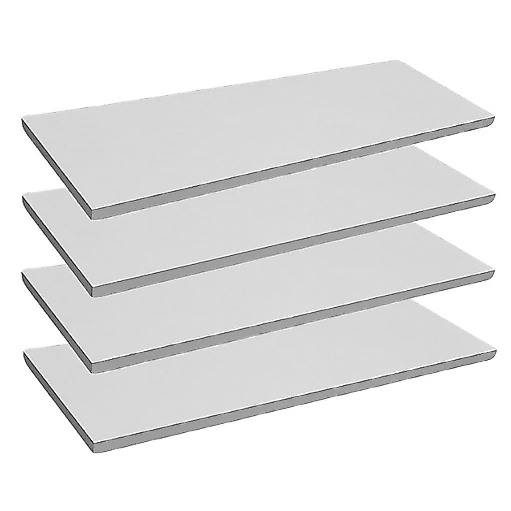 Kit 4 x Prateleira 100x20 Tabua Lisa Branca 15mm Premium Resistente